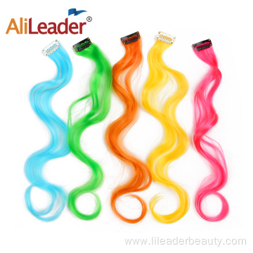 Colorful Ombre Curly Clip In Hairpieces For Volume